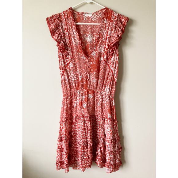 POUPETTE ST BARTH Paulina Mini Dress Pink Antibes Print S - Picture 6 of 12